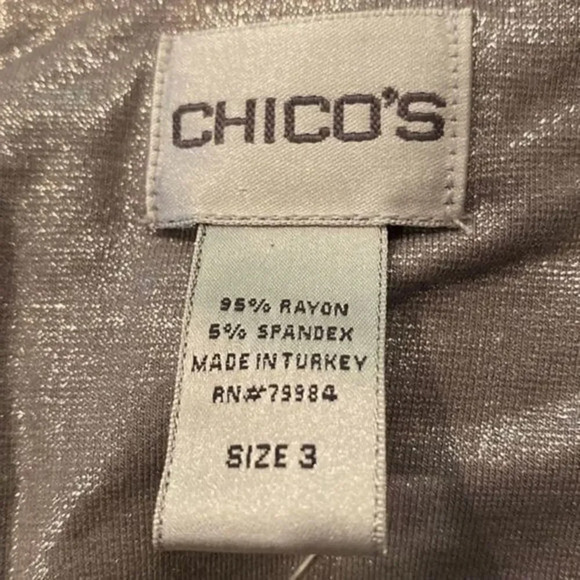 Chico’s Glimmer Silver blouse - Picture 11 of 11